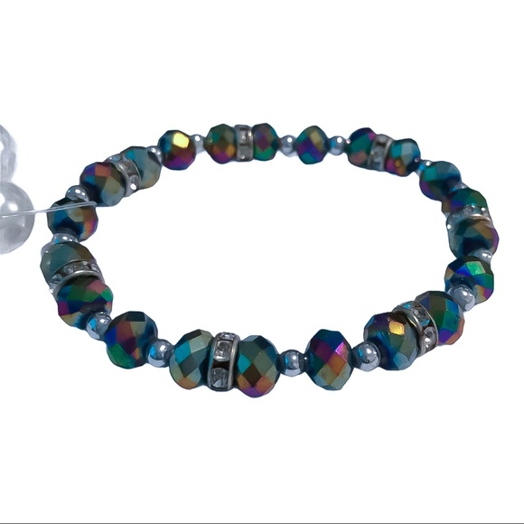 Chuns Set of Faux Pearl Crystal Stretch Bracelets - Picture 4 of 8